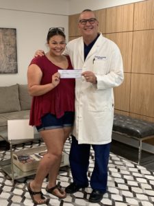 Dr. David Ghozland and the 2018 Scholarship Winner, Milan